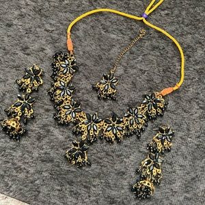 Indian Pakistani jhumka necklace earrings set